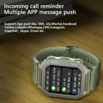 KR06 Wasserdichte Schrittzähler-Sport-Smartwatch, unterstützt Herzfrequenz-/Blutdruckmessung/Bluetooth-Anrufe