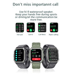 KR06 Wasserdichte Schrittzähler-Sport-Smartwatch, unterstützt Herzfrequenz-/Blutdruckmessung/Bluetooth-Anrufe