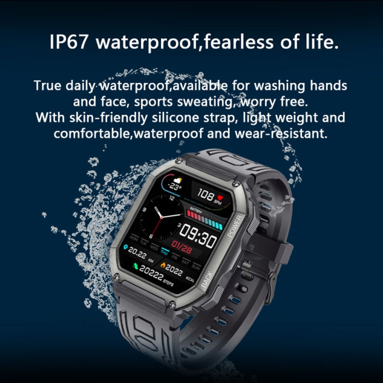 KR06 Wasserdichte Schrittzähler-Sport-Smartwatch, unterstützt Herzfrequenz-/Blutdruckmessung/Bluetooth-Anrufe