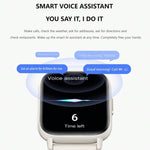 DM60 1,83 Zoll wasserdichte Smartwatch, unterstützt Körpertemperatur-, Herzfrequenz-, Blutsauerstoff- und Blutdruckmessung