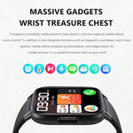 DM60 1,83 Zoll wasserdichte Smartwatch, unterstützt Körpertemperatur-, Herzfrequenz-, Blutsauerstoff- und Blutdruckmessung