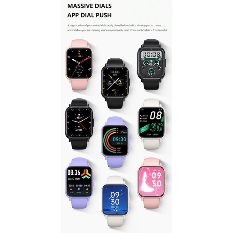 DM60 1,83 Zoll wasserdichte Smartwatch, unterstützt Körpertemperatur-, Herzfrequenz-, Blutsauerstoff- und Blutdruckmessung