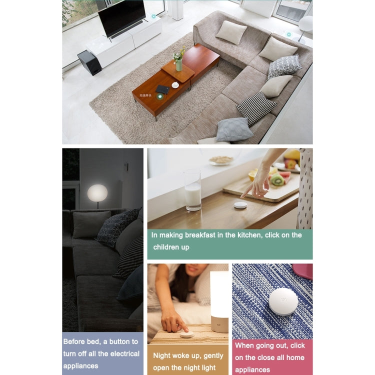 Original Xiaomi Mijia Intelligenter Mini-Drahtlos-Schalter für Xiaomi Smart Home Suite Geräte, mit dem Xiaomi Multifunktionalen Gateway (CA1001)