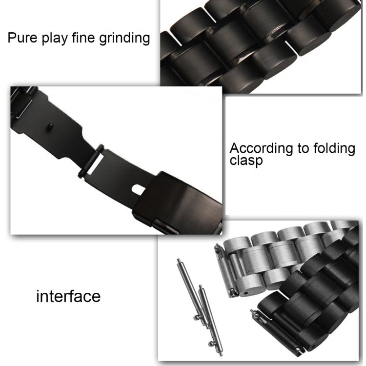 Armband aus Edelstahl mit Schmetterlingsschließe und 3 Perlen für Samsung Gear S2 Classic Smartwatch