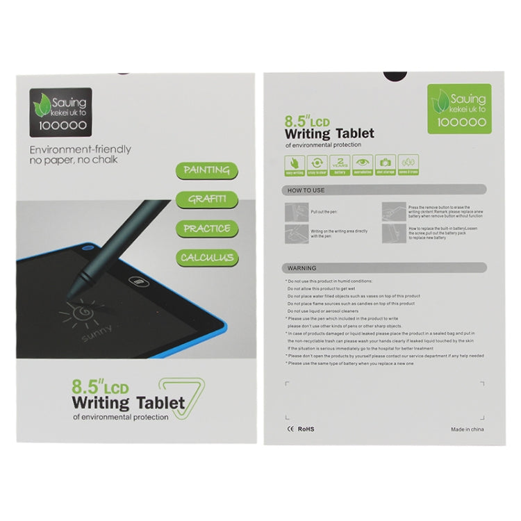 Tragbares 8,5 Zoll LCD Schreibtablett Zeichen-Graffiti Elektronisches Handschrift-Pad Nachrichten-Grafiktafel Notizpapier mit Schreibstift, 8,5 Zoll Blau, 8,5 Zoll Rot, 8,5 Zoll Weiß, 8,5 Zoll Schwarz, 8,5 Zoll Grün