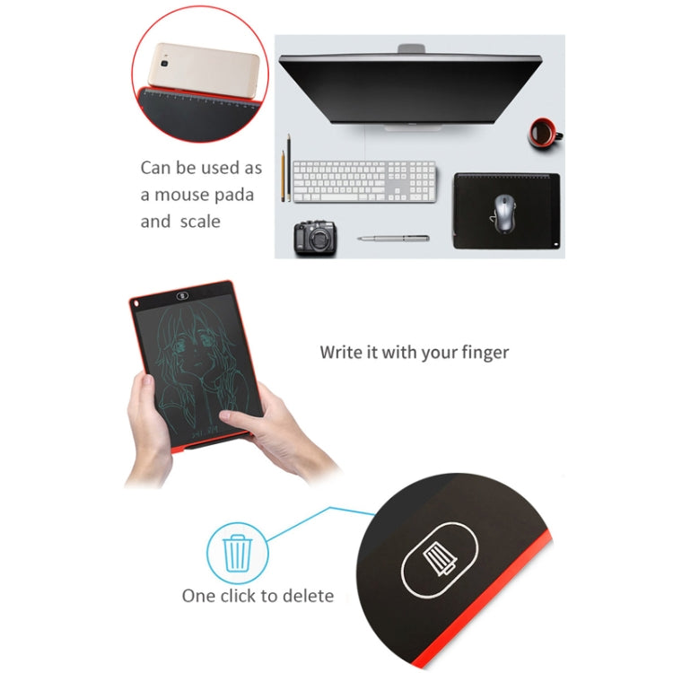 Tragbares 12-Zoll-LCD-Schreibtablett Zeichnung Graffiti Elektronisches Handschrift-Pad Nachrichten Grafikboard Entwurfspapier mit Schreibstift, 12 Zoll Blau, 12 Zoll Rot, 12 Zoll Weiß, 12 Zoll Schwarz, 12 Zoll Grün