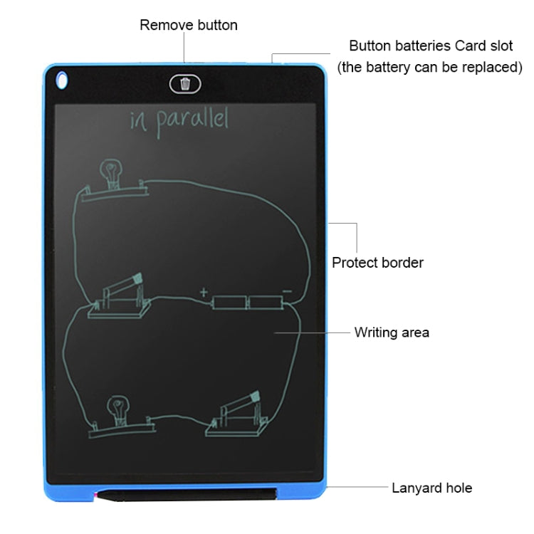 Tragbares 12-Zoll-LCD-Schreibtablett Zeichnung Graffiti Elektronisches Handschrift-Pad Nachrichten Grafikboard Entwurfspapier mit Schreibstift, 12 Zoll Blau, 12 Zoll Rot, 12 Zoll Weiß, 12 Zoll Schwarz, 12 Zoll Grün