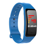 CHIGU C1Plus Fitness Tracker 0.96 inch IPS Screen Smartband Bracelet, IP67 Waterproof, Support Sports Mode / Blood Pressure / Sleep Monitor / Heart Rate Monitor / Fatigue Monitor / Sedentary Reminder, C1 Plus Red, C1 Plus Black, C1 Plus Blue           ...