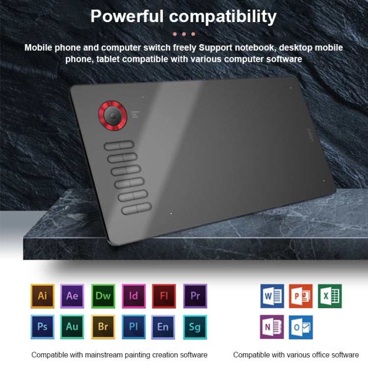VEIKK A15PRO 10x6 Zoll 5080 LPI Typ-C Schnittstelle Smart Touch Elektronisches Grafiktablett