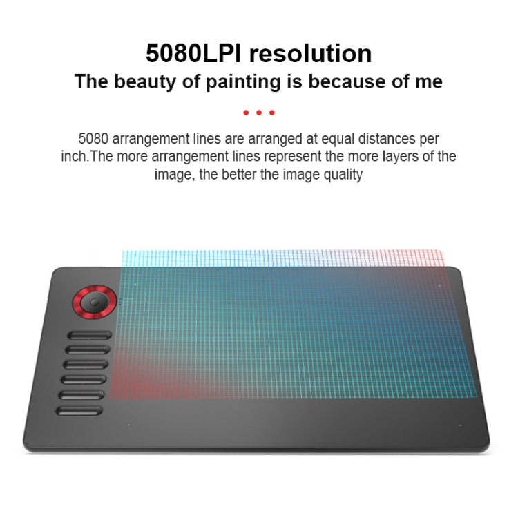 VEIKK A15PRO 10x6 Zoll 5080 LPI Typ-C Schnittstelle Smart Touch Elektronisches Grafiktablett