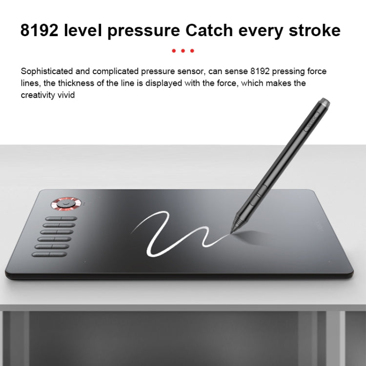 VEIKK A15PRO 10x6 Zoll 5080 LPI Typ-C Schnittstelle Smart Touch Elektronisches Grafiktablett