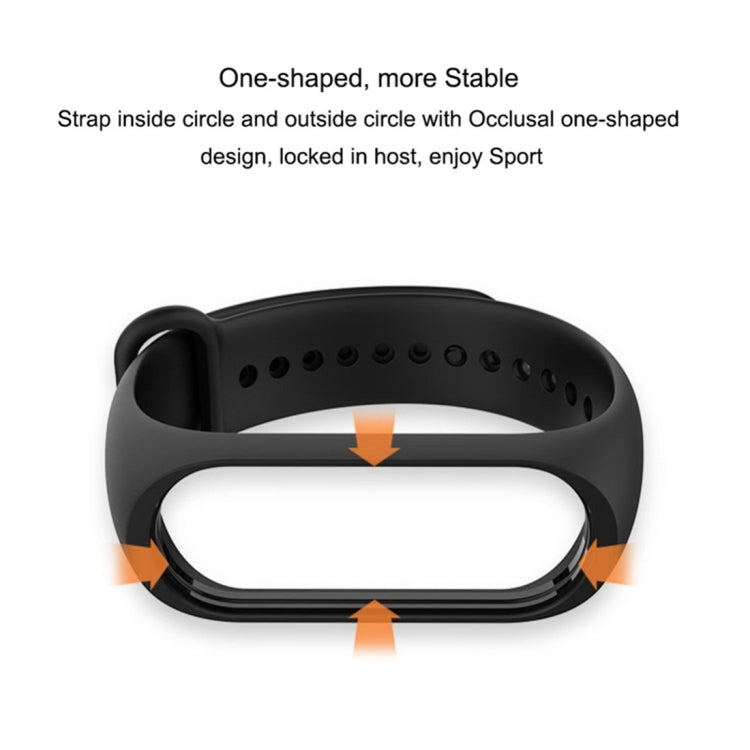 Pure Color Soft TPU  Watch Bands for Xiaomi Mi Band 4, Host Not Included, Black, Orange, Pink, Dark Blue, Wine Red