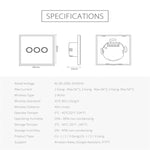 NEO NAS-SC03W Kabelloser WiFi EU Smart Lichtsteuerungsschalter 3-fach, 3-fach