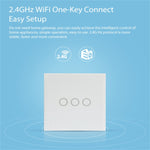 NEO NAS-SC03W Kabelloser WiFi EU Smart Lichtsteuerungsschalter 3-fach, 3-fach