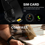 S3 1,39 Zoll OLED-Display Bluetooth-Smartwatch, IP67 wasserdicht, unterstützt Kompass / Herzfrequenzmesser / SIM-Karte / GPS-Navigation, kompatibel mit Android- und iOS-Telefonen