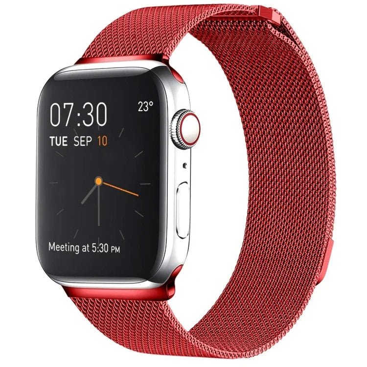 Magnetisches Edelstahl-Armband im Milanaise-Stil für Apple Watch Ultra 49 mm &amp; Watch Ultra 2 49 mm / Series 10 46 mm / 9 &amp; 8 &amp; 7 45 mm / SE 3 &amp; SE 2 &amp; 6 &amp; SE &amp; 5 &amp; 4 44 mm / 3 &amp; 2 &amp; 1 42 mm