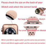 Buntes Diamant-Edelstahlarmband für Apple Watch Series 10 42 mm / 9, 8 und 7 41 mm / SE 3, SE 2, 6, SE 5 und 4 40 mm / 3, 2 und 1 38 mm