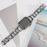 Buntes Diamant-Edelstahlarmband für Apple Watch Series 10 42 mm / 9, 8 und 7 41 mm / SE 3, SE 2, 6, SE 5 und 4 40 mm / 3, 2 und 1 38 mm
