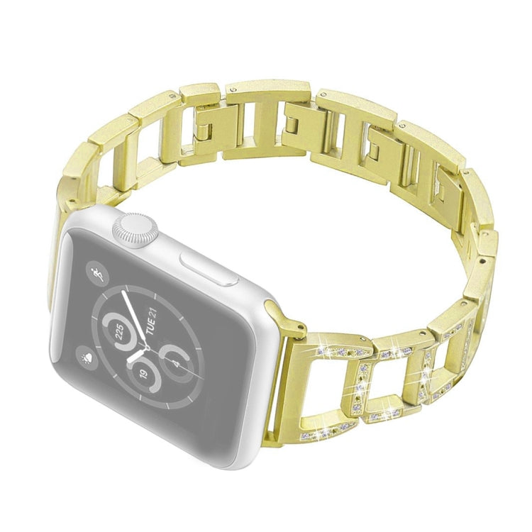 Buntes Diamant-Edelstahlarmband für Apple Watch Series 10 42 mm / 9, 8 und 7 41 mm / SE 3, SE 2, 6, SE 5 und 4 40 mm / 3, 2 und 1 38 mm