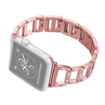 Buntes Diamant-Edelstahlarmband für Apple Watch Series 10 42 mm / 9, 8 und 7 41 mm / SE 3, SE 2, 6, SE 5 und 4 40 mm / 3, 2 und 1 38 mm
