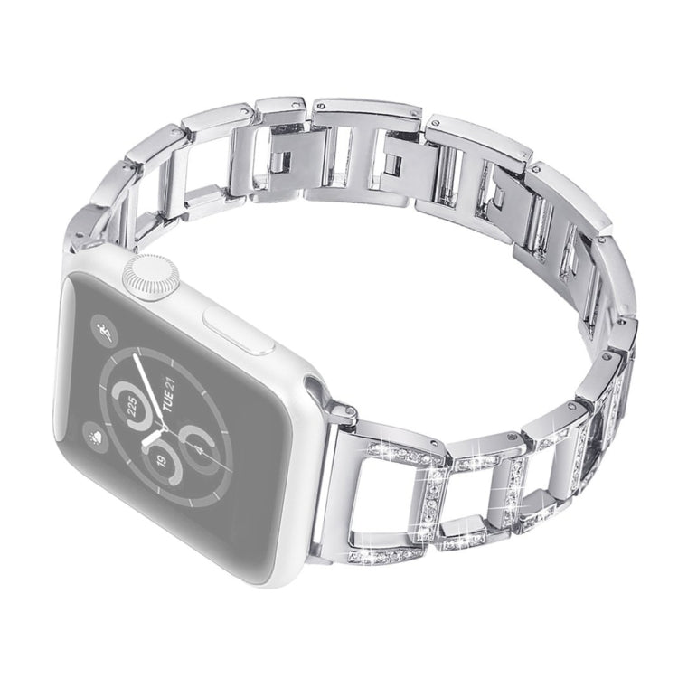 Buntes Diamant-Edelstahlarmband für Apple Watch Series 10 42 mm / 9, 8 und 7 41 mm / SE 3, SE 2, 6, SE 5 und 4 40 mm / 3, 2 und 1 38 mm
