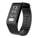 TLW T6 Fitness-Tracker mit 0,96-Zoll-OLED-Display, Smart-Armband, unterstützt Sportmodus, EKG, Herzfrequenzmessung, Blutdruckmessung und Schlafüberwachung. Erhältlich in Schwarz, Blau und Rot.