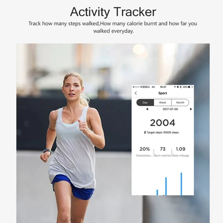 TLW T6 Fitness-Tracker mit 0,96-Zoll-OLED-Display, Smart-Armband, unterstützt Sportmodus, EKG, Herzfrequenzmessung, Blutdruckmessung und Schlafüberwachung. Erhältlich in Schwarz, Blau und Rot.