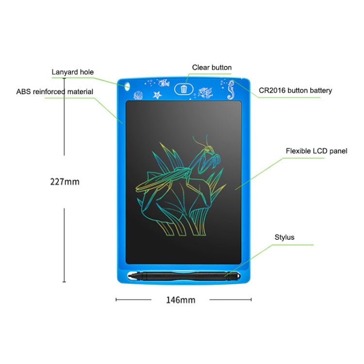 8,5 Zoll Farb-LCD-Tablet, elektronisches LCD-Zeichenbrett für Kinder