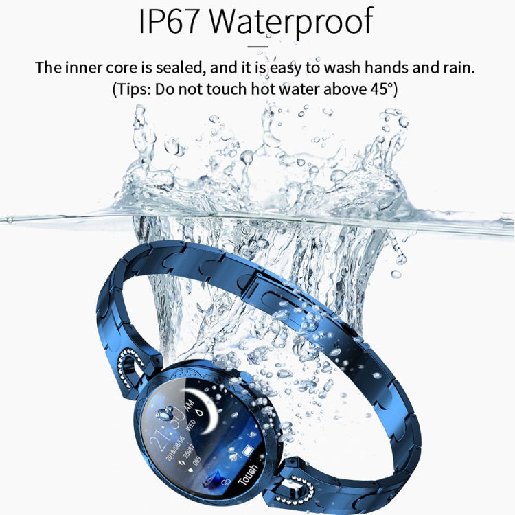 AK15 Modisches Smart-Armband für Damen, 1,08-Zoll-Farb-LCD-Bildschirm, IP67 wasserdicht, unterstützt Herzfrequenzmessung, Schlafüberwachung und Fernauslöser für Fotos