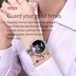 AK15 Modisches Smart-Armband für Damen, 1,08-Zoll-Farb-LCD-Bildschirm, IP67 wasserdicht, unterstützt Herzfrequenzmessung, Schlafüberwachung und Fernauslöser für Fotos