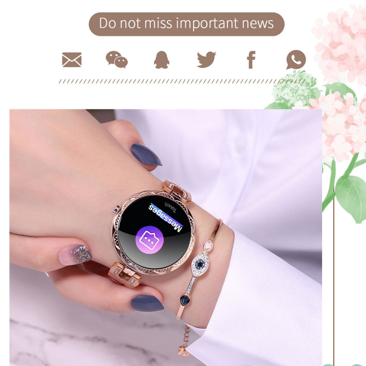 AK15 Modisches Smart-Armband für Damen, 1,08-Zoll-Farb-LCD-Bildschirm, IP67 wasserdicht, unterstützt Herzfrequenzmessung, Schlafüberwachung und Fernauslöser für Fotos