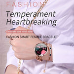 AK15 Modisches Smart-Armband für Damen, 1,08-Zoll-Farb-LCD-Bildschirm, IP67 wasserdicht, unterstützt Herzfrequenzmessung, Schlafüberwachung und Fernauslöser für Fotos