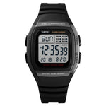 SKMEI 1278 Modische Outdoor 50m Wasserdichte Digitaluhr Studenten Sport Armbanduhr Unterstützt 5 Gruppen Wecker (Titan), SKMEI 1278