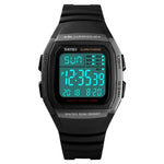 SKMEI 1278 Modische Outdoor 50m Wasserdichte Digitaluhr Studenten Sport Armbanduhr Unterstützt 5 Gruppen Wecker (Titan), SKMEI 1278