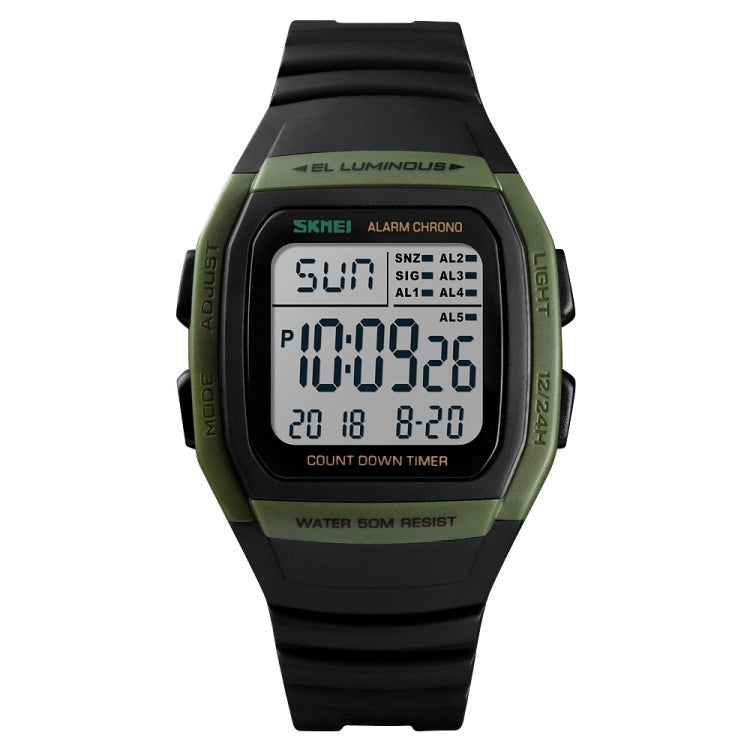 SKMEI 1278 Modische Outdoor 50m Wasserdichte Digitaluhr Studenten Sport Armbanduhr Unterstützt 5 Gruppen Wecker