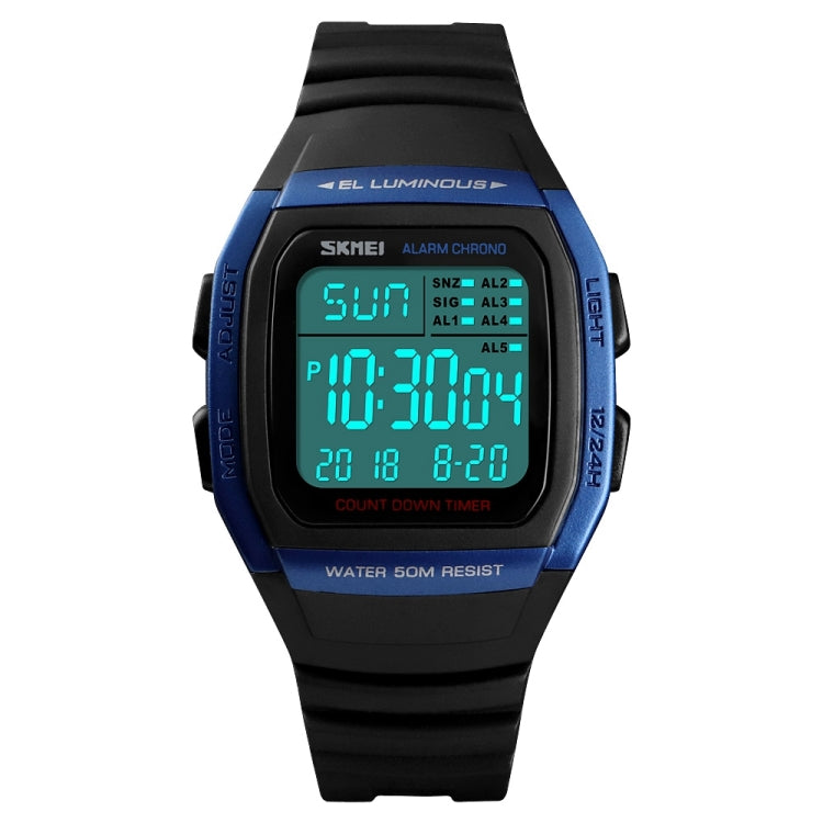 SKMEI 1278 Modische Outdoor 50m Wasserdichte Digitaluhr Studenten Sport Armbanduhr Unterstützt 5 Gruppen Wecker