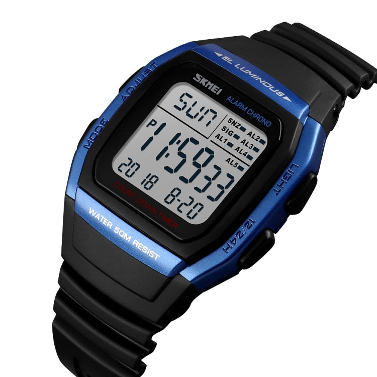 SKMEI 1278 Modische Outdoor 50m Wasserdichte Digitaluhr Studenten Sport Armbanduhr Unterstützt 5 Gruppen Wecker