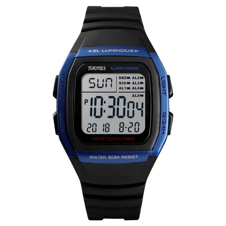 SKMEI 1278 Modische Outdoor 50m Wasserdichte Digitaluhr Studenten Sport Armbanduhr Unterstützt 5 Gruppen Wecker
