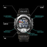 SKMEI 1450 Damen Transparente Digitaluhr 50m Wasserdichte Sportuhr mit LED-Licht