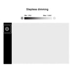 2,2W 5V LED Dimmbares A5 Acryl-USB-Leuchttisch mit drei Helligkeitsstufen für Anime-Skizzen und Zeichnungen