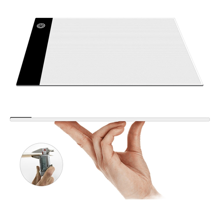 2,2W 5V LED Dimmbares A5 Acryl-USB-Leuchttisch mit drei Helligkeitsstufen für Anime-Skizzen und Zeichnungen