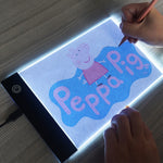 2,2W 5V LED Dimmbares A5 Acryl-USB-Leuchttisch mit drei Helligkeitsstufen für Anime-Skizzen und Zeichnungen