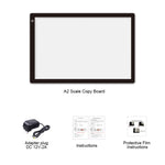 23W 12V LED Drei Helligkeitsstufen Dimmbares A2 Acryl-Leuchttablett Anime Skizzen Zeichenbrett, EU Stecker, EU Stecker