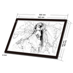 23W 12V LED Drei Helligkeitsstufen Dimmbares A2 Acryl-Leuchttablett Anime Skizzen Zeichenbrett, EU Stecker, EU Stecker