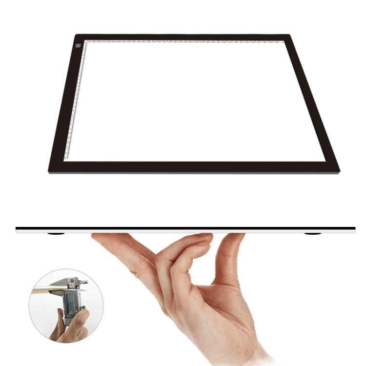 23W 12V LED Drei Helligkeitsstufen Dimmbares A2 Acryl-Leuchttablett Anime Skizzen Zeichenbrett, EU Stecker, EU Stecker