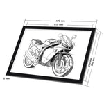 A3 8W 5V LED USB Three Level of Brightness Dimmable  Acrylic Scale Copy Boards Anime Sketch Drawing Sketchpad with USB Cable, Three Level of Brightness Dimmable with USB Cable & Power Adapter