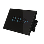 TC120 Wifi intelligenter Lichtschalter Glas-Touchpanel Sprachsteuerung kabelloser Wandschalter kompatibel mit Alexa Echo / Google Home