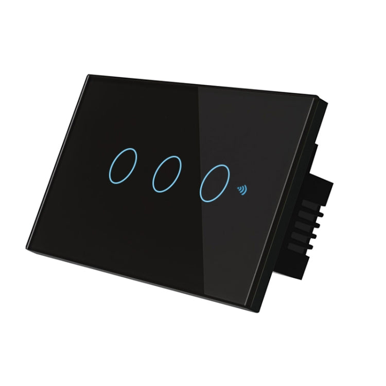TC120 Wifi intelligenter Lichtschalter Glas-Touchpanel Sprachsteuerung kabelloser Wandschalter kompatibel mit Alexa Echo / Google Home