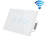 TC120 Wifi intelligenter Lichtschalter Glas-Touchpanel Sprachsteuerung kabelloser Wandschalter kompatibel mit Alexa Echo / Google Home