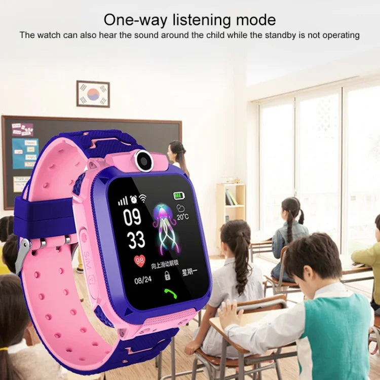 Q120 Smartwatch für Kinder mit 1,44-Zoll-Farbdisplay, IP67 wasserdicht, unterstützt LBS-Ortung, Zwei-Wege-Wahl, Erste-Hilfe-Funktion per Knopfdruck, Sprachüberwachung und die Setracker-App.
